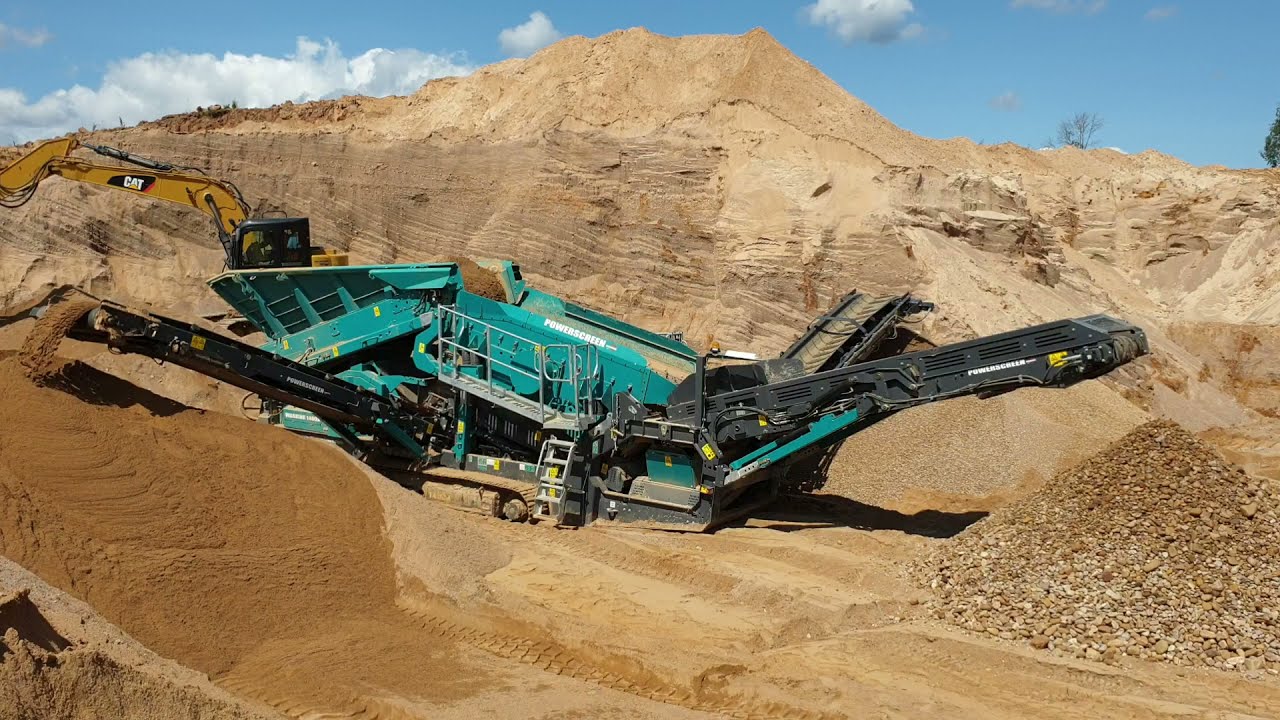 Powerscreen Warrior 1400X working in Latvia. 0/5 mm. SIA 