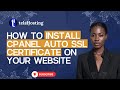 How to Install cPanel Auto SSL Certificate on Your Website | telaHosting Tutorial
