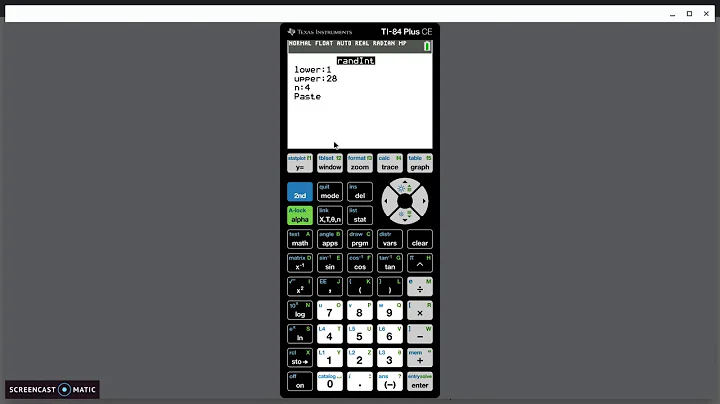 Random Sampling using TI 84