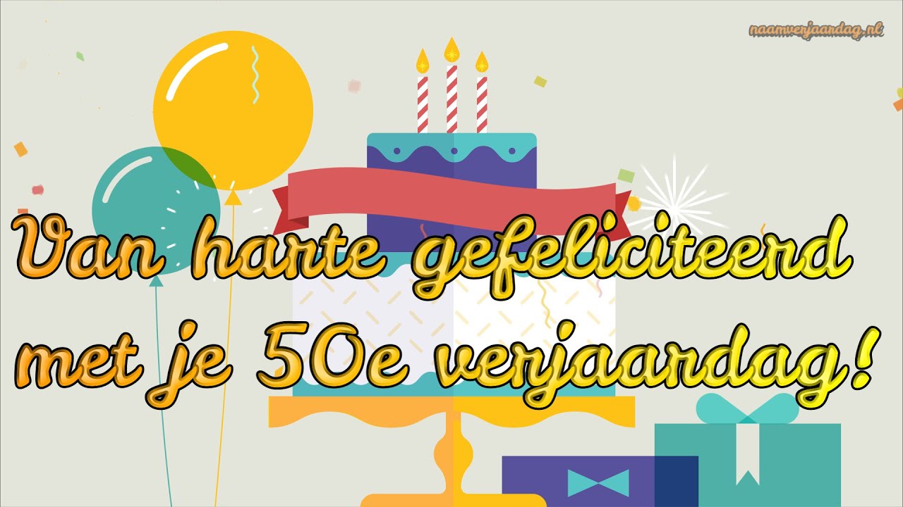 50 JAAR! 🎂 Gefeliciteerd met je 50e verjaardag! 🎈 | FIJNE VERJAARDAG! 