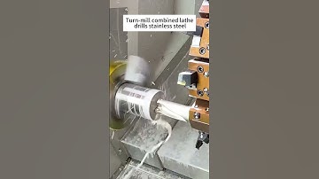 Turn-mill combined lathe drills stainless steel#cnc #cncturning#turning #tornado  #turningmachines
