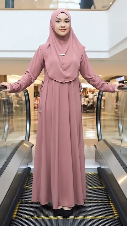 gamis lengkap dengan kerudung.https://vt.tiktok.com/ZSSvXn7CQ/