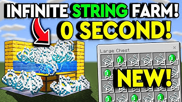 BEST INFINITE STRING FARM! Minecraft Bedrock 1.21! MCPE/Xbox/PS4/Nintendo Switch/Windows10