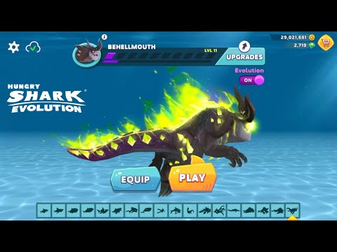 NEW BEHELLMOUTH UNLOCKED AND BEHELLMOUTH GAMEPLAY - Hungry Shark Evolution