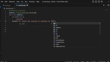 Sentencia continue en Python