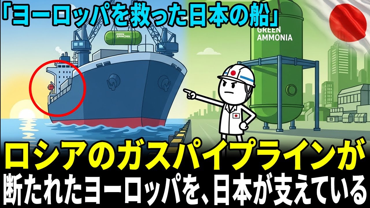 「ヨーロッパを救った日本の船」。ロシアのガスパイプラインが断たれたヨーロッパを、日本が支えている