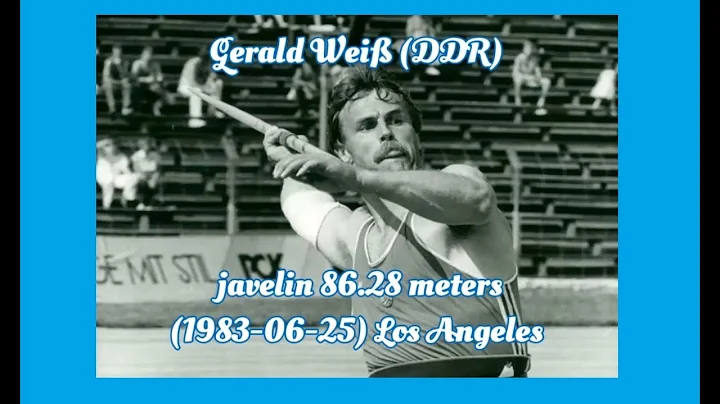 Gerald Wei (DDR) javelin 86.28 meters (1983-06-25)...