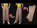 A good idea for those who want to sew high-waisted pants from one meter of material.