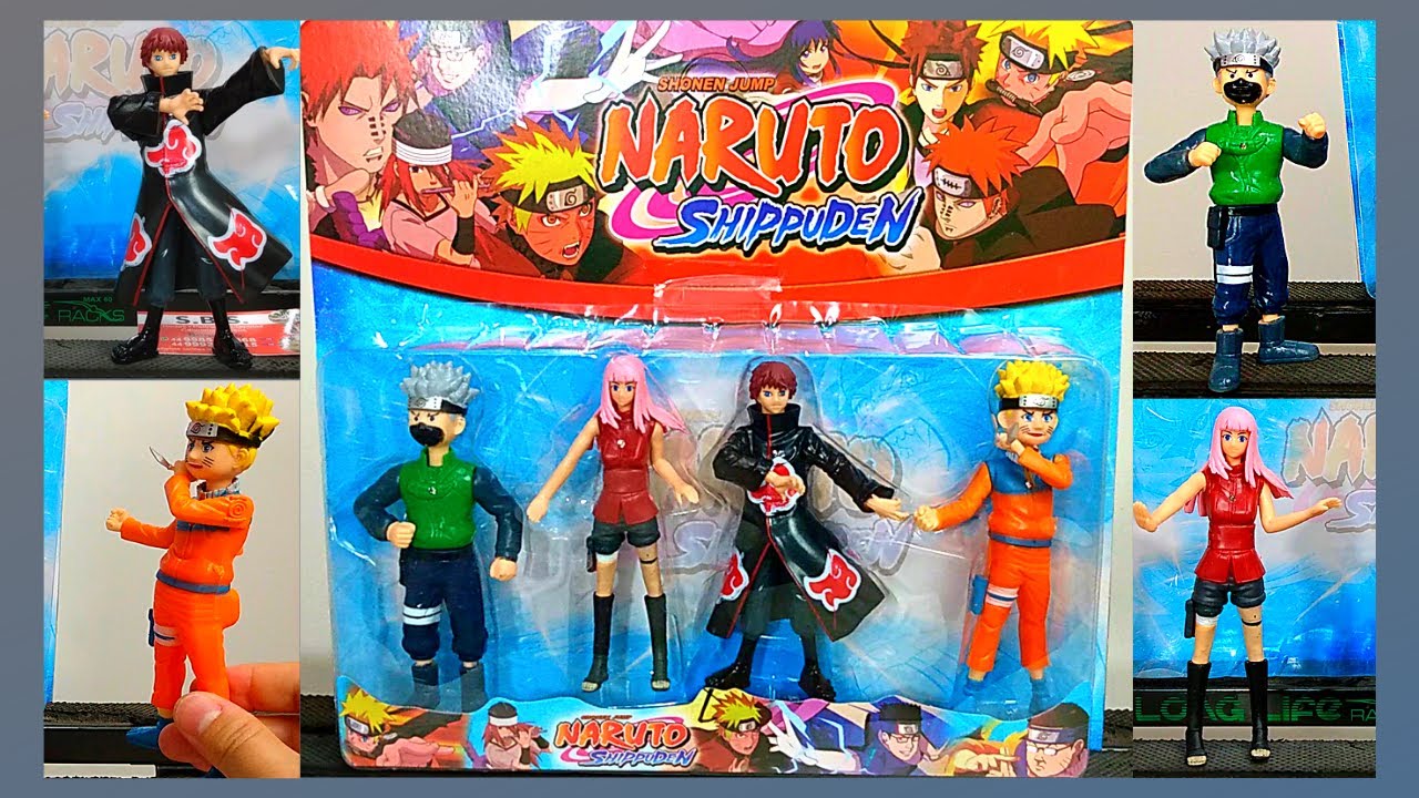 Naruto Shippuden Cartelado Kit completo com 6 bonecos 15 cm em