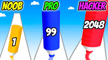 Crayon Rush 3D - NOOB vs PRO vs HACKER