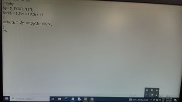 php program to print multiplication table of numbers from 1 to 10
