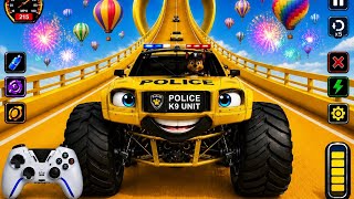 🚔 Mega Police K9 Monster Truck Stunt Race 🚨 | Crazy Loop Track Drive | Kids Racing Game screenshot 4