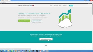 IBM Decision Optimization on Cloud - REST API