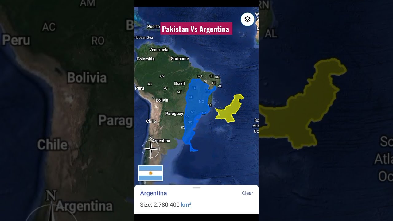 Pakistan Vs Argentina Land Area Size Comparison Shorts Maps Geography