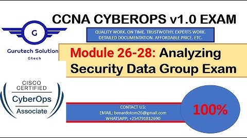 CyberOps Modules 26-28:  Analyzing Security Data Group Exam | CCNA CyberOps Exam Answers