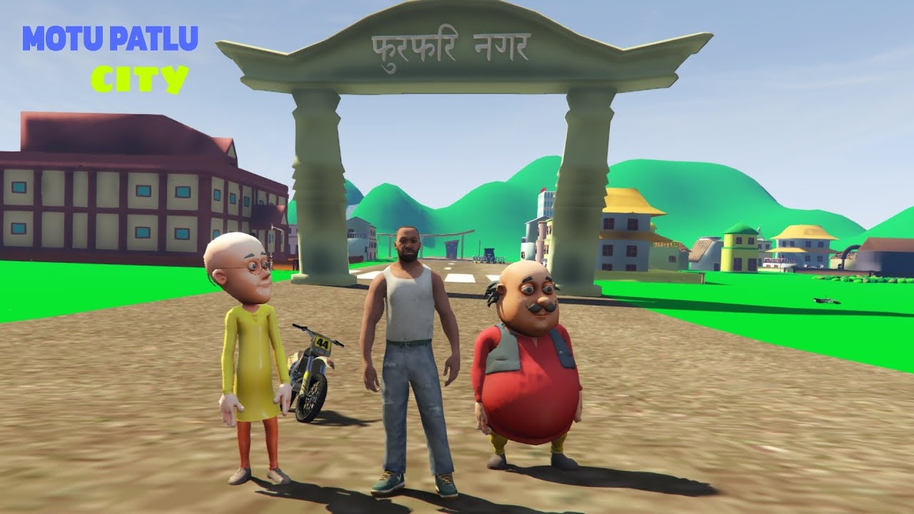 FRANKLIN COMES TO MOTU PATLU FURFURI NAGAR CITY INDIAN BIKES DRIVING 3D | KING GAMING