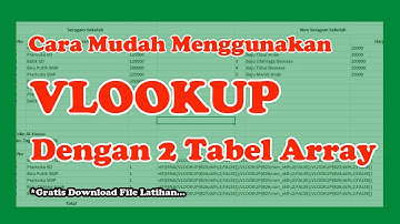 Cara Mudah Menggunakan Fungsi Vlookup dengan 2 Tabel Array Data - Dijamin tidak Error
