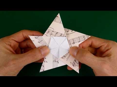 Folding a 5 Pointed Origami Star