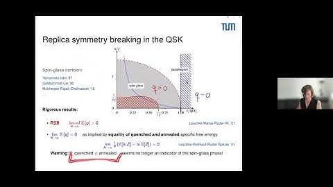 MCQST2021 | Phase transitions and replica-symmetry breaking in quantum glasses  (Simone Warzel)