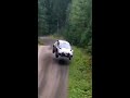 crash after big air, no problem, carries on, rally