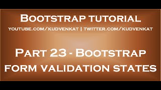 Bootstrap form validation states