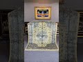 Килим ручної роботи Бежево-Кришталеві Піски 150х200 см вовна з шовком бежевий із блакитним