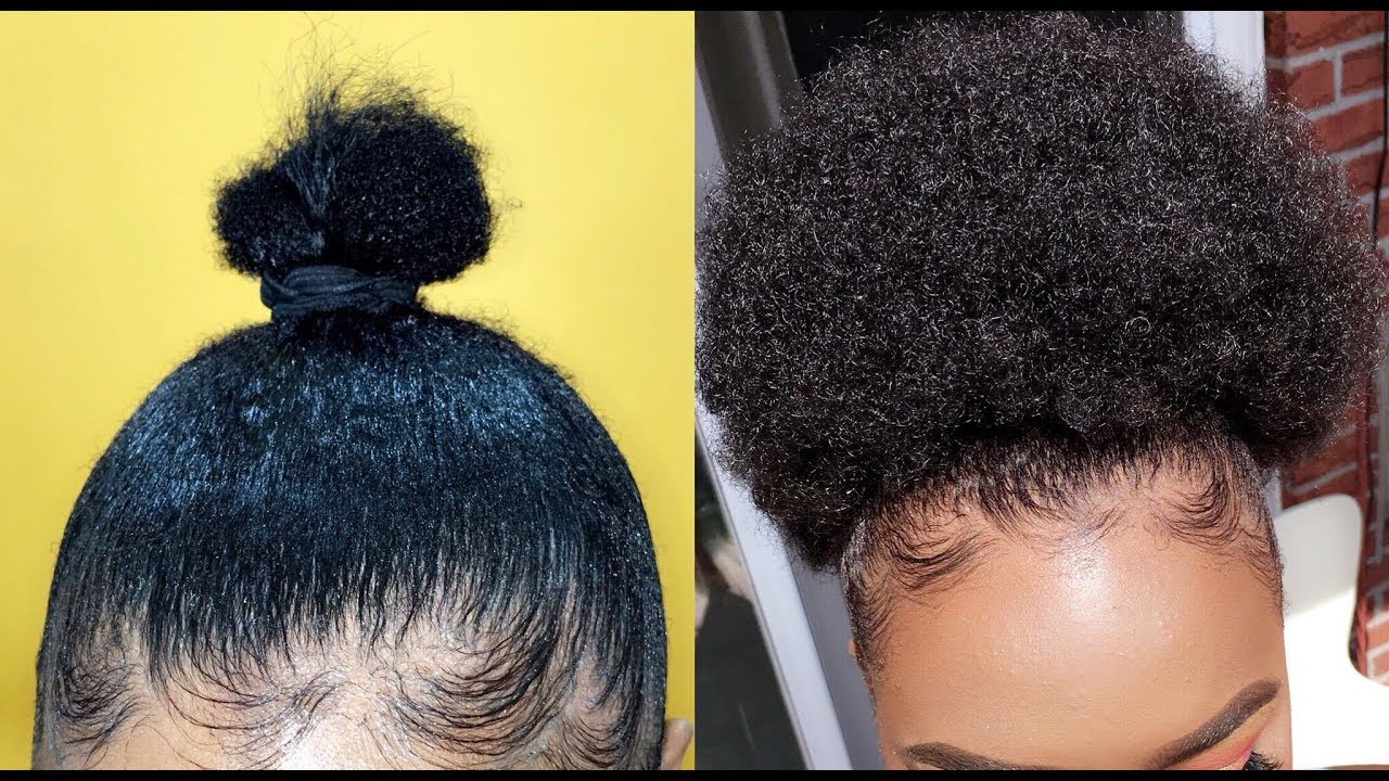 PONYTAIL FOR SHORT NATURAL HAIR  STEP BY STEP 