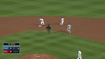 CHC@STL: Wong, Peralta combine to turn double play