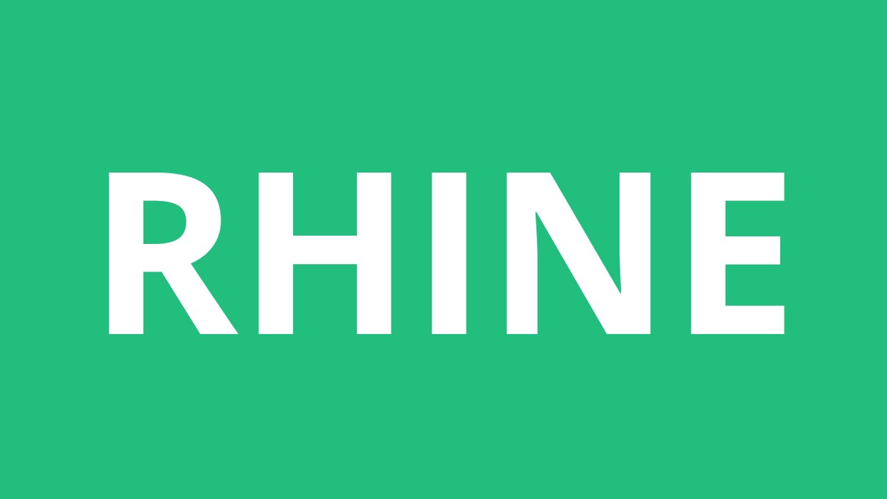 How To Pronounce Rhine - Pronunciation Academy - YouTube