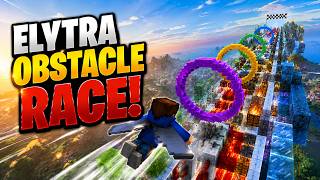 i made an elytra race in minecraft