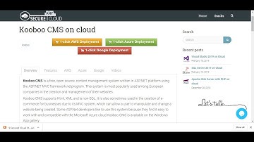 Secured Kooboo CMS Win on 2012 R2 Deploy on Azure , AWS and Google Cloud Platform.