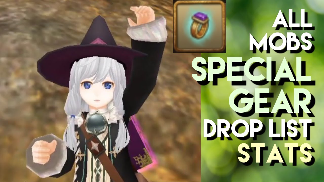 Toram Online All Mobs Special Gear Drop List Stats chae_ YouTube