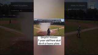 🌪️ Dust devil swallows up home plate at little league game ⚾  | #shorts | NYP Sports