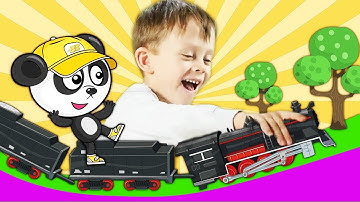 Мультфильм про Машинки - Играем с Яном и Биби. Поезд На Железной Дороге - Учим Цифры на Биби Шоу