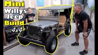 4x4 Willys Mini Jeep 4x4 Car Build EP 22, Canvas Roof, Seats, Upholstery, Dashboard, GloveBox