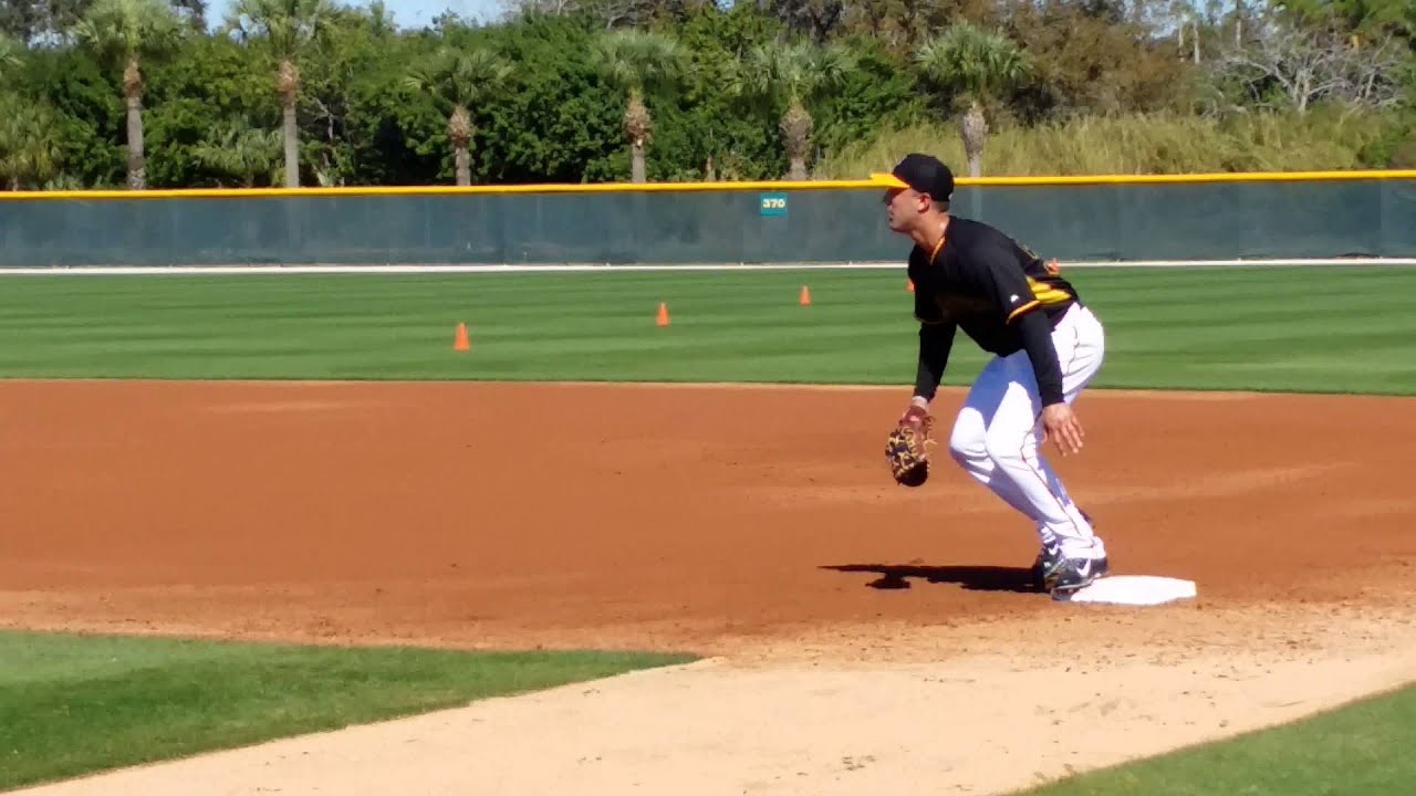 Andrew Lambo Pittsburgh Pirates First Base Drills 