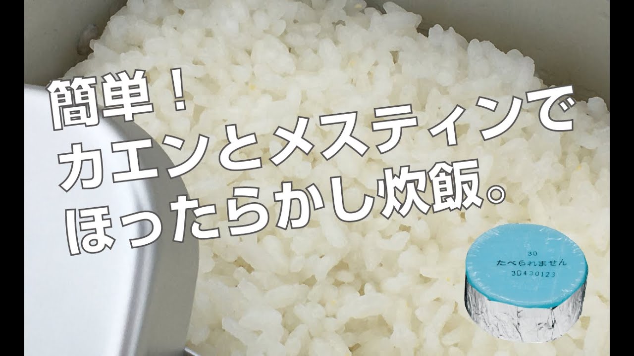 メスティン 当社固形燃料でメスティン炊飯に挑戦 Youtube