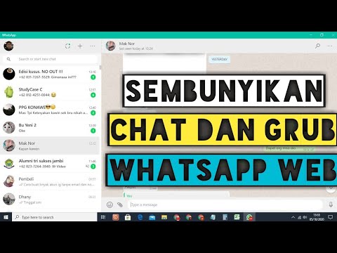 Cara Sembunyikan Chat Dan Grub Di Whatsapp Web