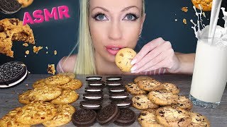 ASMR Cookies and Milk ? Oreo, Milka, Chocolate (RELAXING MUKBANG 먹방 리얼사운) Crunchy Eating Sounds