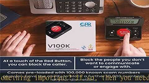 CPR V100K Spam Call Blocker for Landline Phones – Stop All Unwanted Calls at a Touch of a Button -