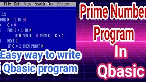 Prime Number program in Qbasic.