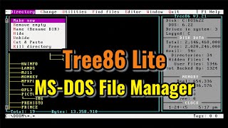 Tree86 Lite, MS-DOS file manager: un administrador de archivos completo para PC de bajos recursos.