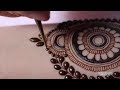 Simple mandala henna design with leaves by henna ckg