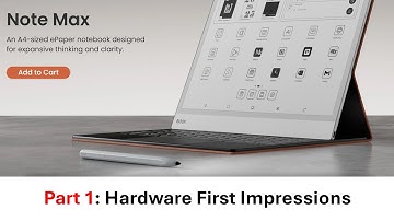 Boox Note Max Part 1: Hardware First Impressions