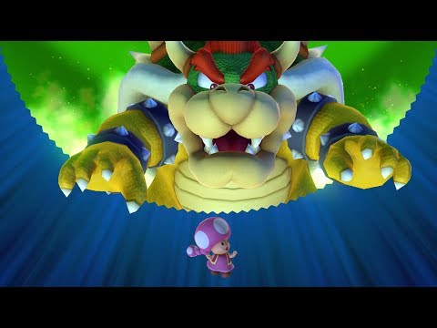 Mario Party 10 (Whimsical Waters) #94 Bowser vs Waluigi - Toad - Peach -  Toadette (player 1) 