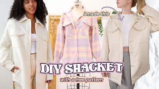 i made a shacket with a free pattern… and i kinda love it ✨