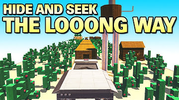 He Found a SNEAKY Spot On This Wild West Train Map! (Scrap Mechanic Hide & Seek Multiplayer Monday)