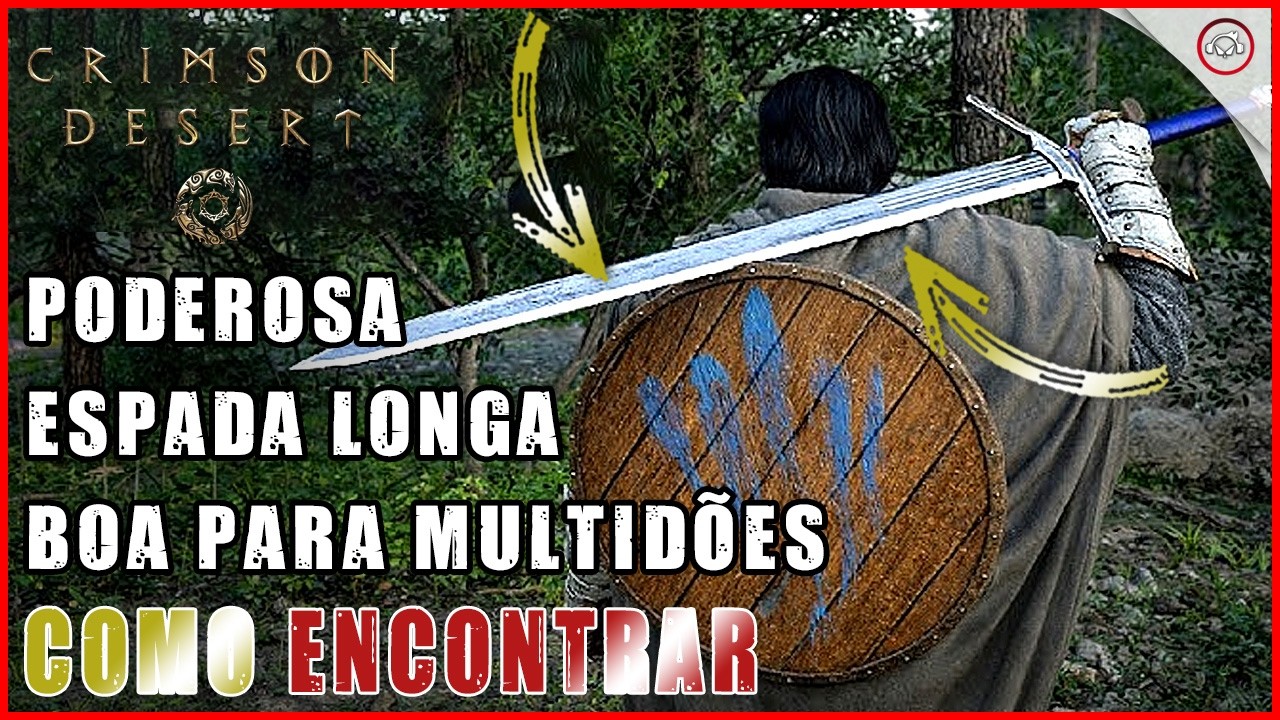 Miniatura do vídeo Crimson Desert, Como achar espada longa, boa para multidões | Super-dica
