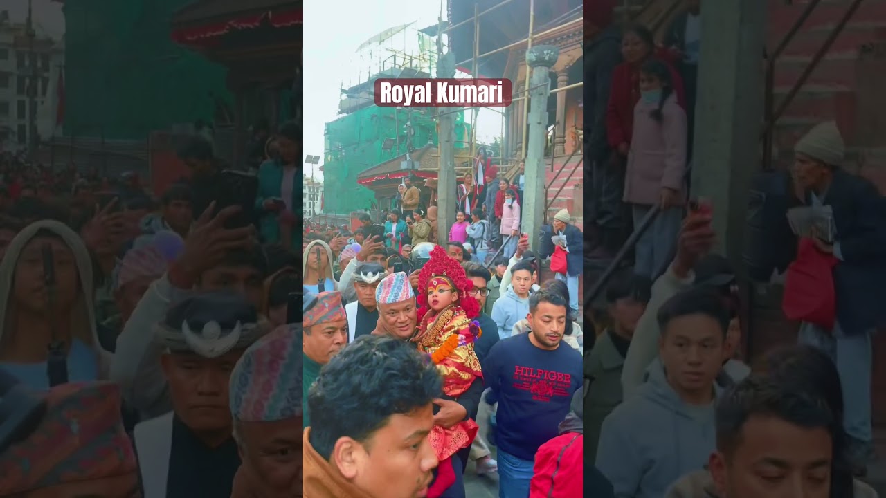 Pretty little kumari of kathmandu during the festival #travel #kumari #kathmandu #viral #shorts
