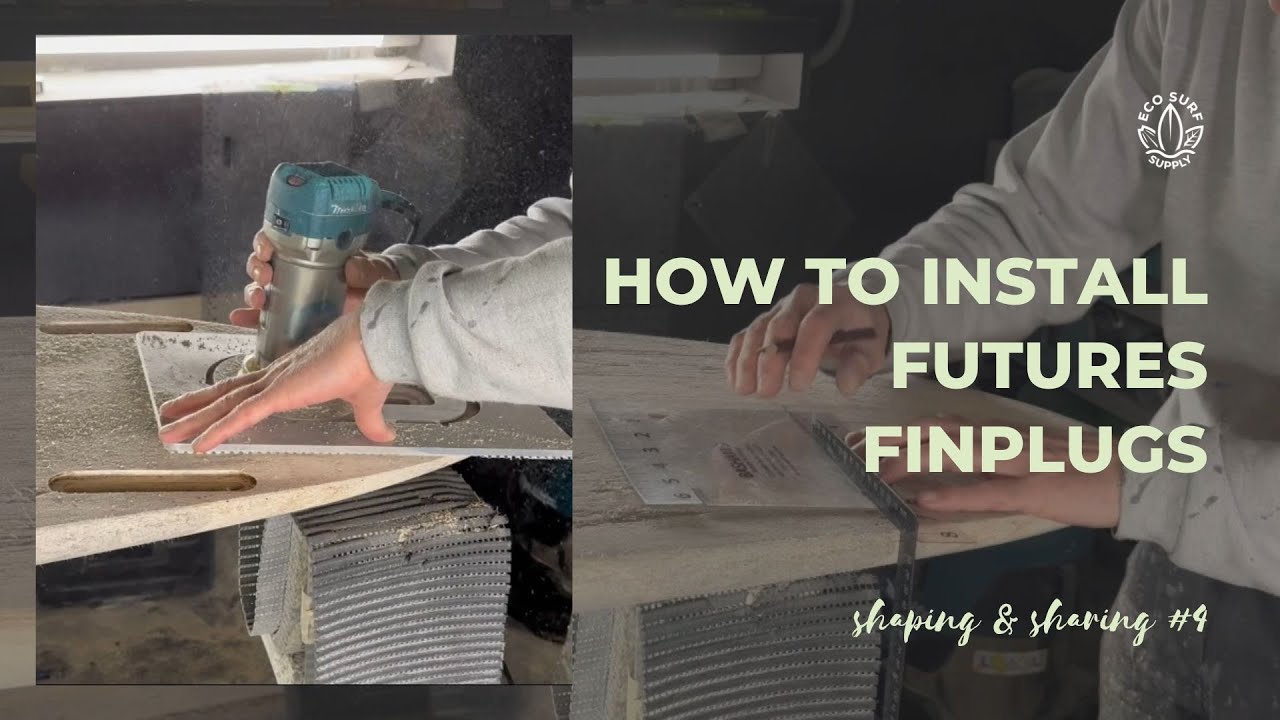How to install Futures Fin Plugs on a Agave Surfboard 1/3